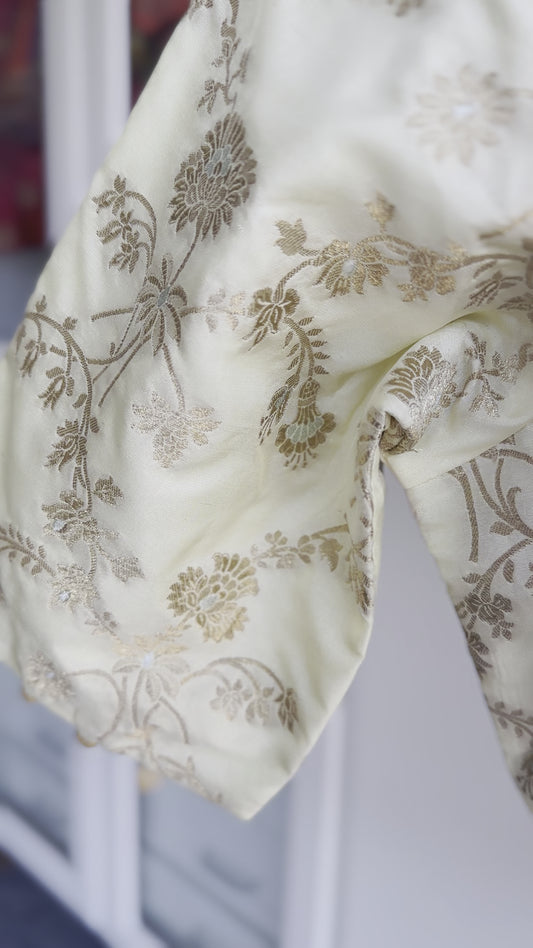 Cream brocade blouse | Saree blouses in USA