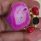 Pink Agate Slice Ring