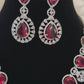 Diamond look ad necklace | Cz necklace with earrings