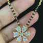 Ad flower mangalsutra | Black beads necklace