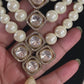 Moissanite polki pendant pearls necklace | Traditional Indian jewelry