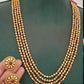 4 Lines Gold Beads Necklace With Studs | Palakasarlu Necklace | Indian Jewelry In USA