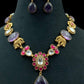 Natural Stones Jadau Fusion Necklace Set | Indian jewelry In USA