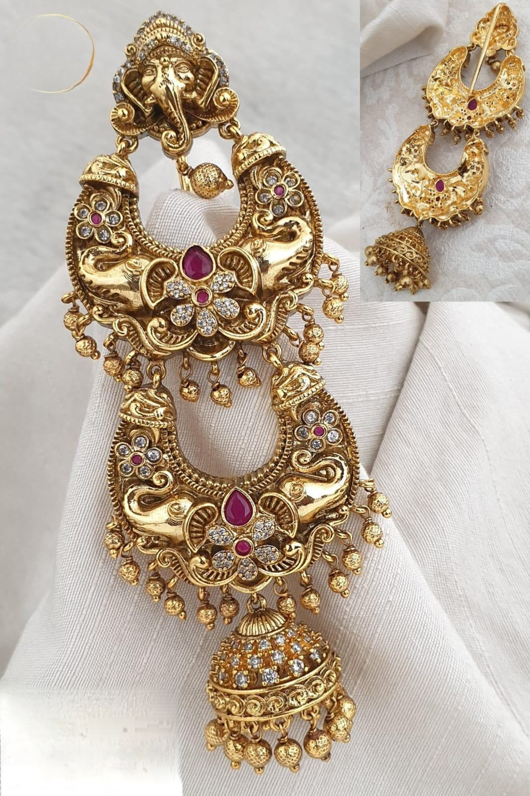 Antique AD Hair Accessories |  Hair Choti   | Traditional Indian Jewelry