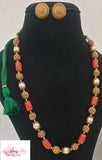 Coral & Pearl Nakshi Necklace  | Latest Indian jewelry