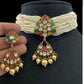 Navaratan Pendant Pearl Choker Set | Indian traditional jewelry