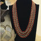 Layered Coral Green & Pearl Mala | Indian Beads Necklace