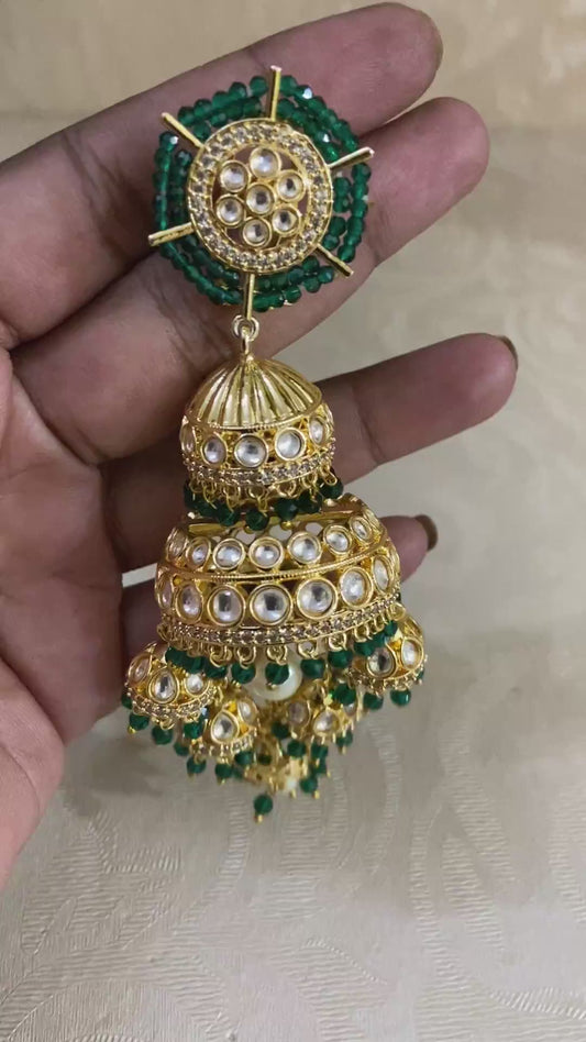 Kundan jumki | Traditional earrings | Indian jewelry