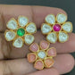 Kundan flower tops | Indian earrings | Small earrings