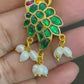 Peacock earrings | handmade earrings | kundan earrings