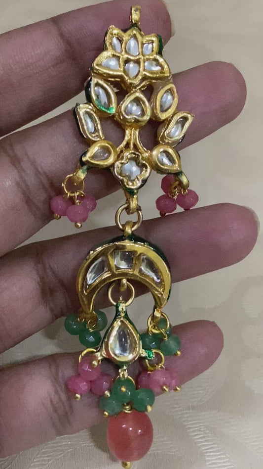 Kundan pendant necklace | Bollywood jewelry