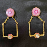 Natural agate earrings