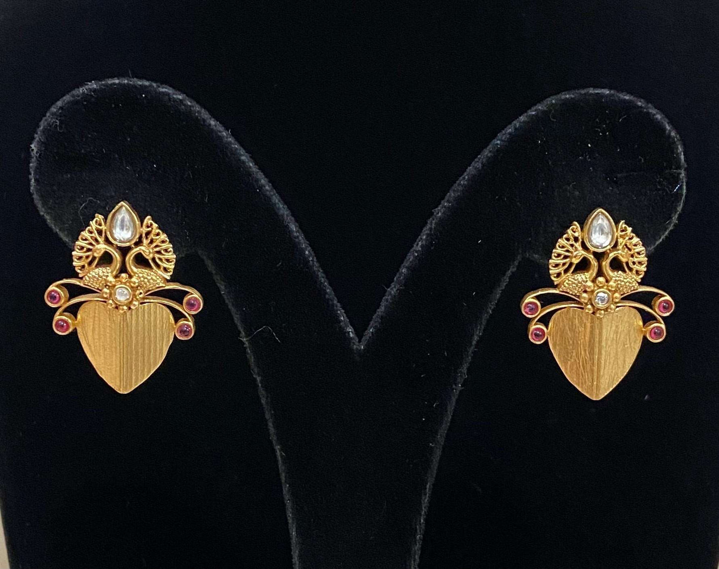 Antique peacock earrings
