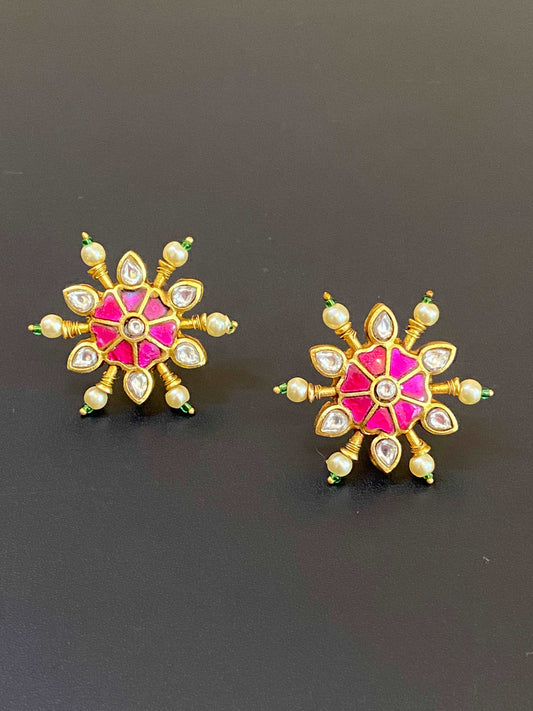 Jadau kundan earrings