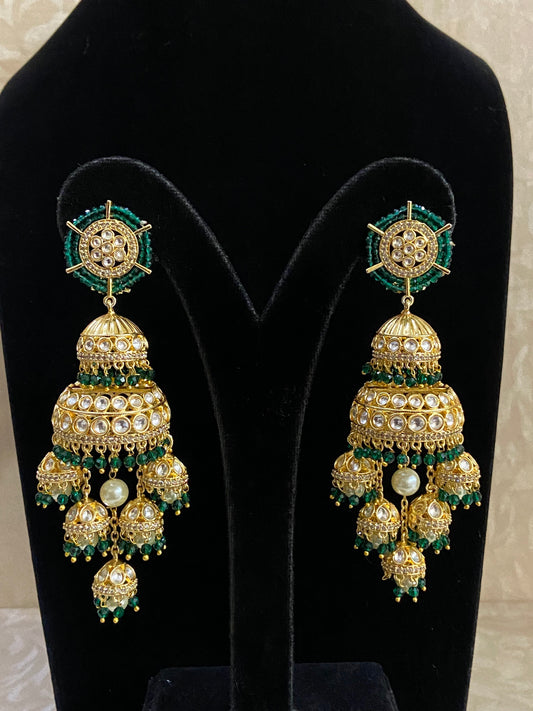 Kundan jumki | Traditional earrings | Indian jewelry