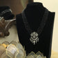 Victorian pendant mangalsutra | black beads necklace