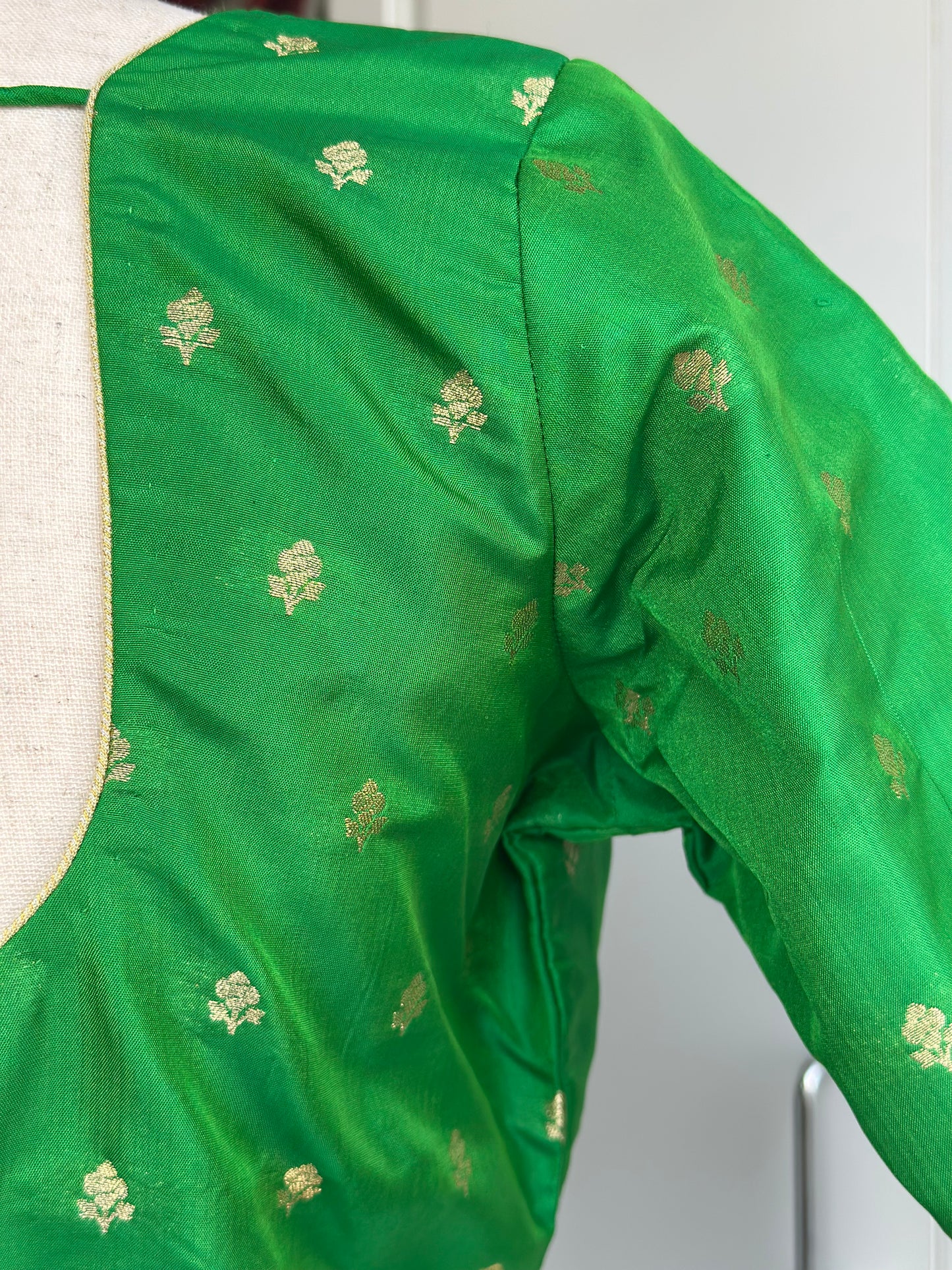 Green brocade blouse | Saree blouses in USA