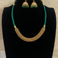 Thread necklace with earrings | stiff necklace | short necklace