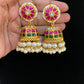 Jadau kundan jumki | Silver look jumki | Indian earrings