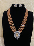 Diamond look pendant necklace | Indian jewelry