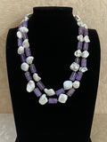 Amethyst necklace | beads necklace