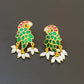 Peacock earrings | handmade earrings | kundan earrings