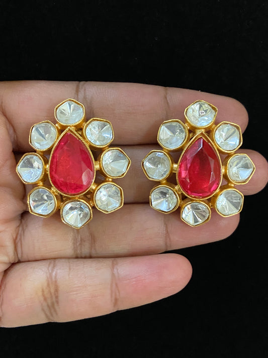 Polki kundan earrings