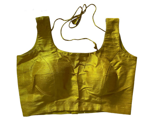 Goldish Pure Rawsilk blouse | Saree blouse | handmade blouse