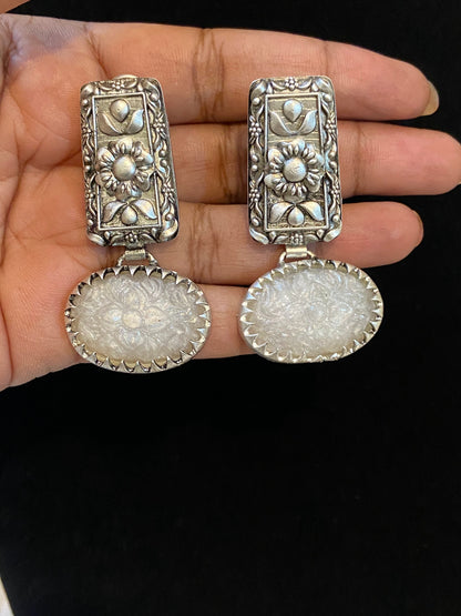 Carved stone earrings | Exclusive earrings