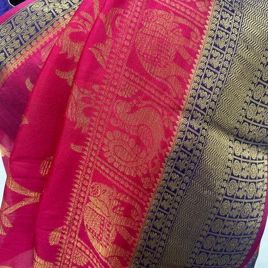 Pure dupion silk saree | Partwear saree