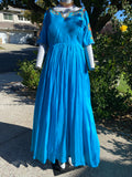 Blue Rawsilk dress