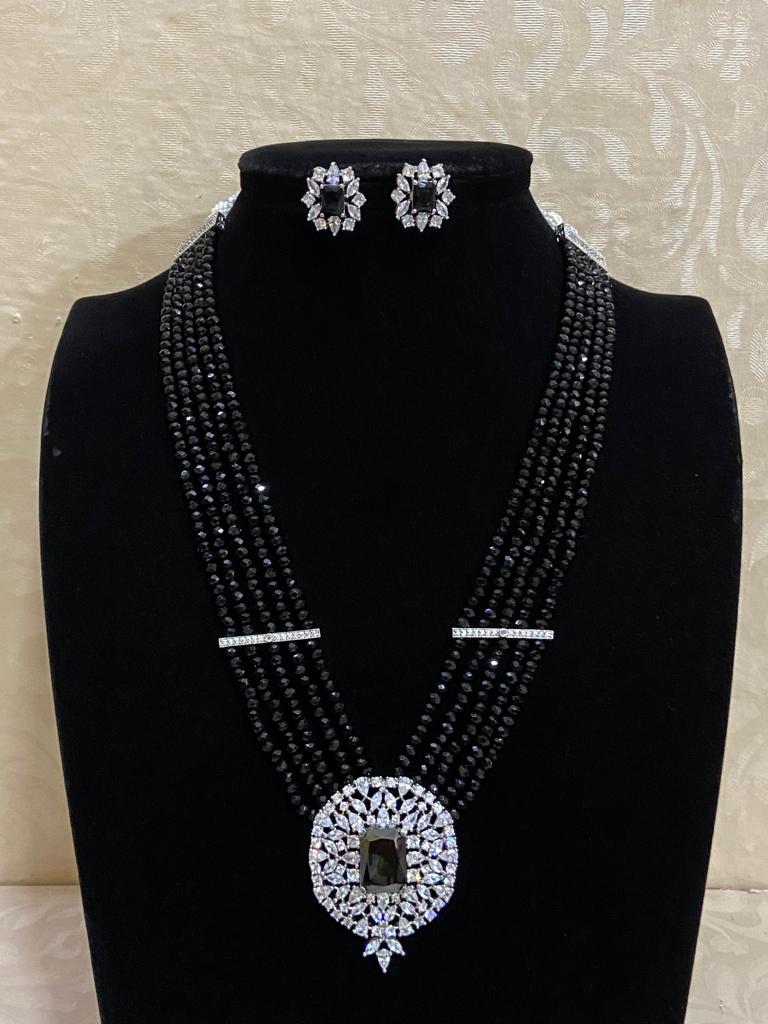 Diamond look pendant necklace | Indian jewelry