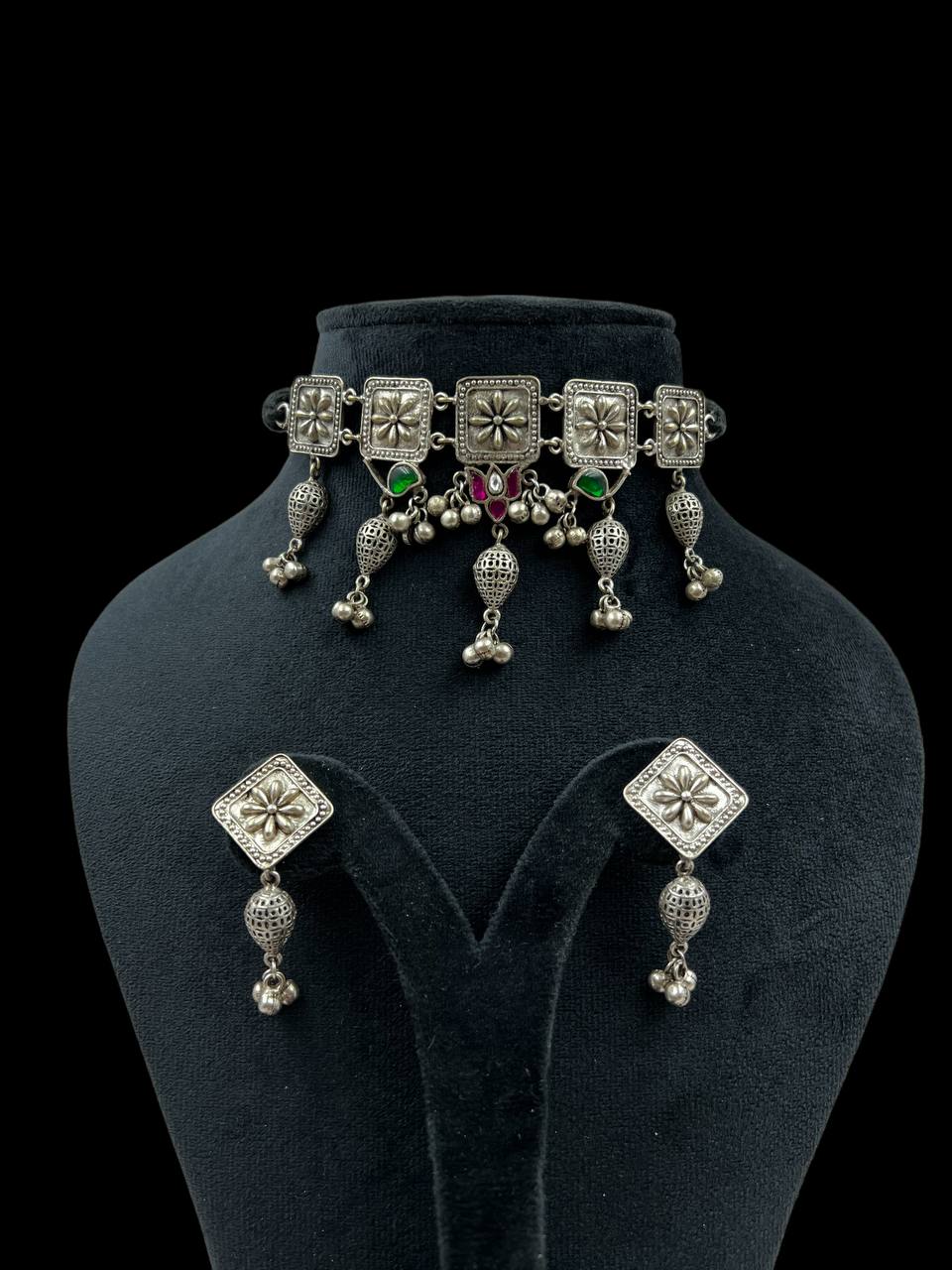 Oxidized/dual Necklace