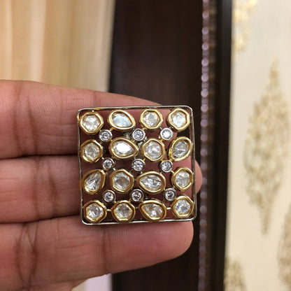 Dual tone kundan earrings | Victorian earrings | Indian earrings