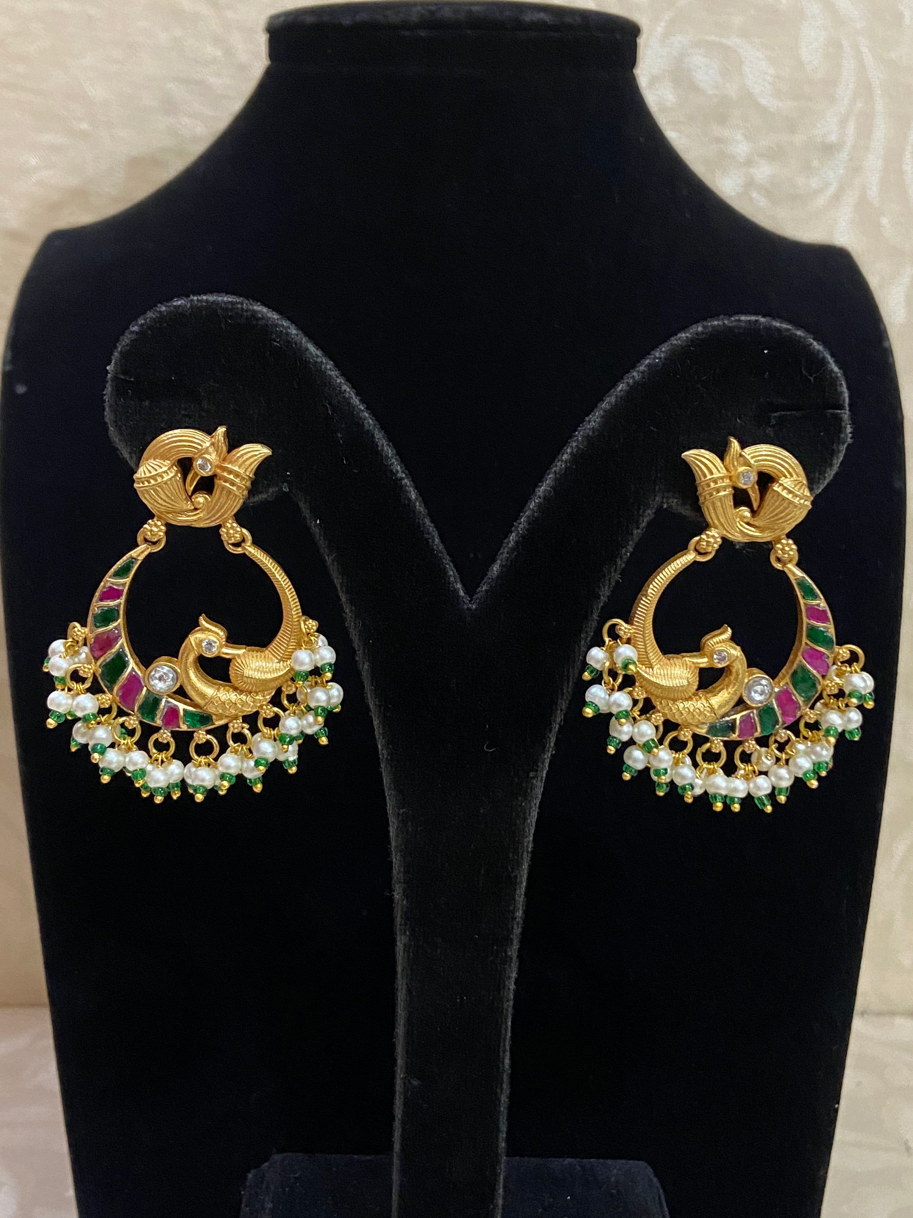 Buy Cardinal Oxidized Black And Gold Color Kundan Antique Jhumka Earrings  Online at Best Prices in India - JioMart.