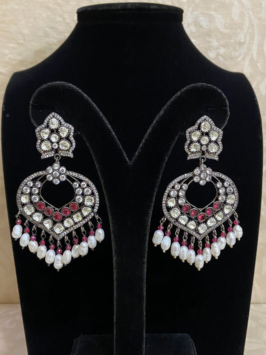 Victorian chandbali earrings | Partywear earrings