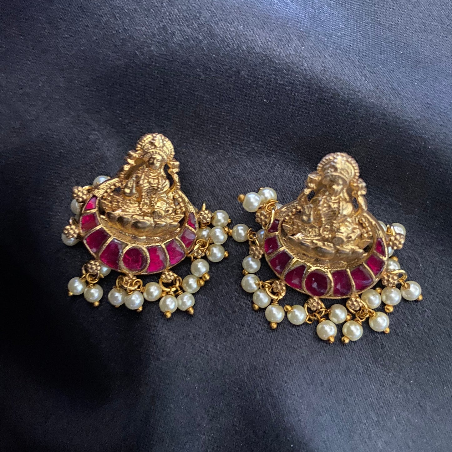 Jadau kundan earrings | temple earrings | Indian earrings