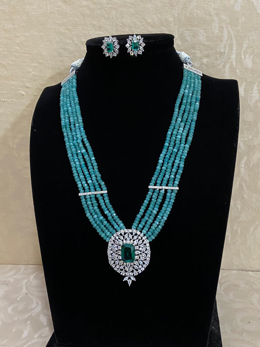 Diamond look pendant necklace | Indian jewelry