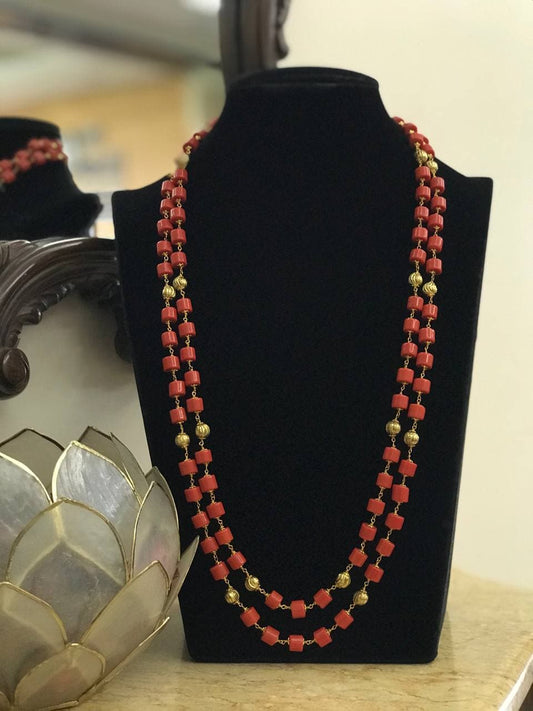 Coral necklace | Indian beads necklace