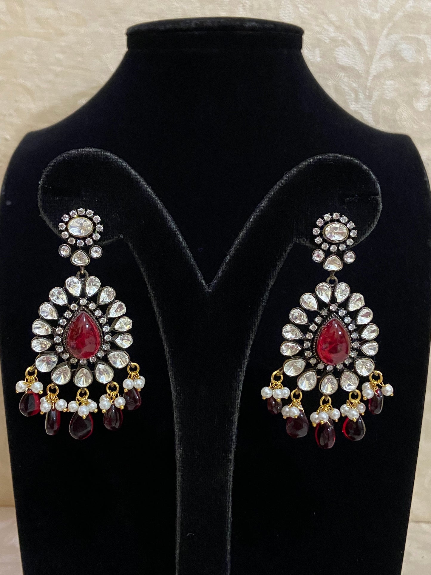 Moissanite Polki earrings | Partywear earrings