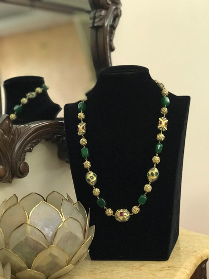 Exclusive necklace | AD balls necklace | simple beads necklace | Victorian beads necklace